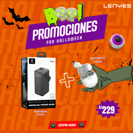Promocion Powerbank PX601 + Audifono AIR301 de Regalo