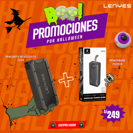 Combo Parlante S108 + Powerbank PX301 a solo S/249